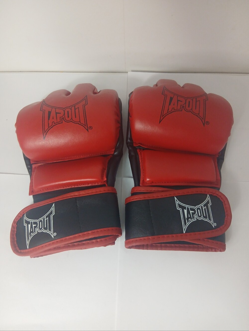 Tapout Red and Black Open-Finger MMA Training Gloves